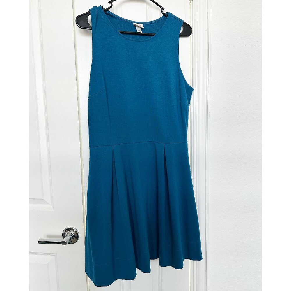 Womens Dark Teal Flowy Sleeveless Dress